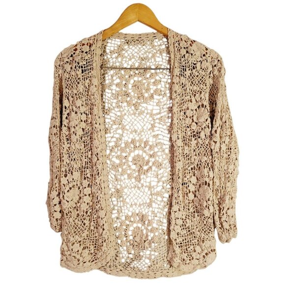 Knit Sheer Cardigan Womens Size S Great Spring and Summer Wear Indiesleaze - Picture 1 of 5